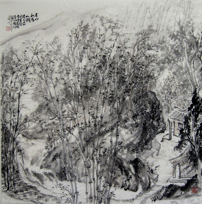 G026 68cmx68cm 4平尺山水 价格面仪