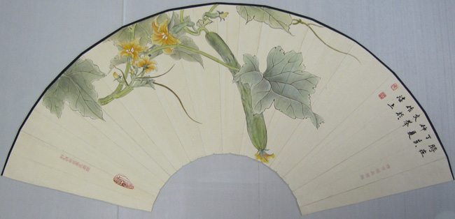 G201 21cmx60cm 1.2平尺 工笔画扇面 价格面议