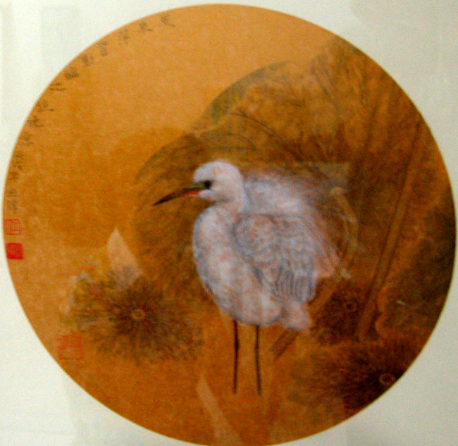 G055  工笔花鸟图  1平尺 价格面仪