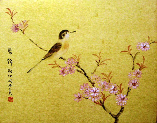 G191 42cmx32cm 1.2平尺 工笔花鸟图 价格面议