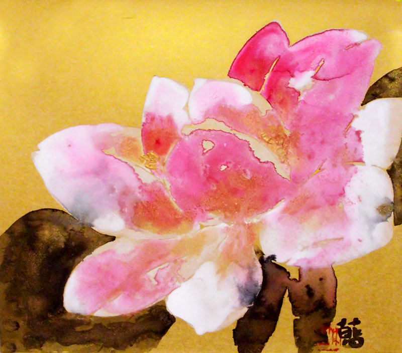 G089  36cmx31cm 1平尺 金箔花卉 价格面议