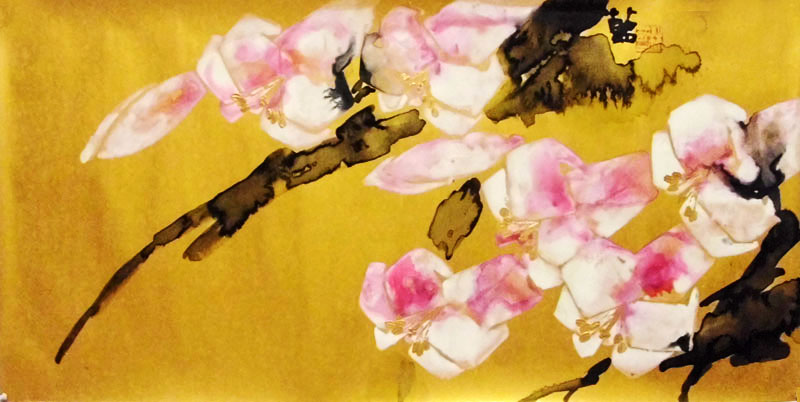 G086 104cmx50cm 4.68平尺 金箔花卉 价格面议