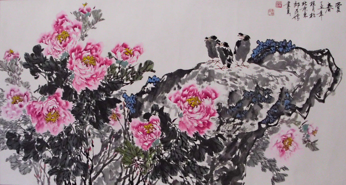 G095 136cmx68cm 8平尺 牡丹图 价格面议