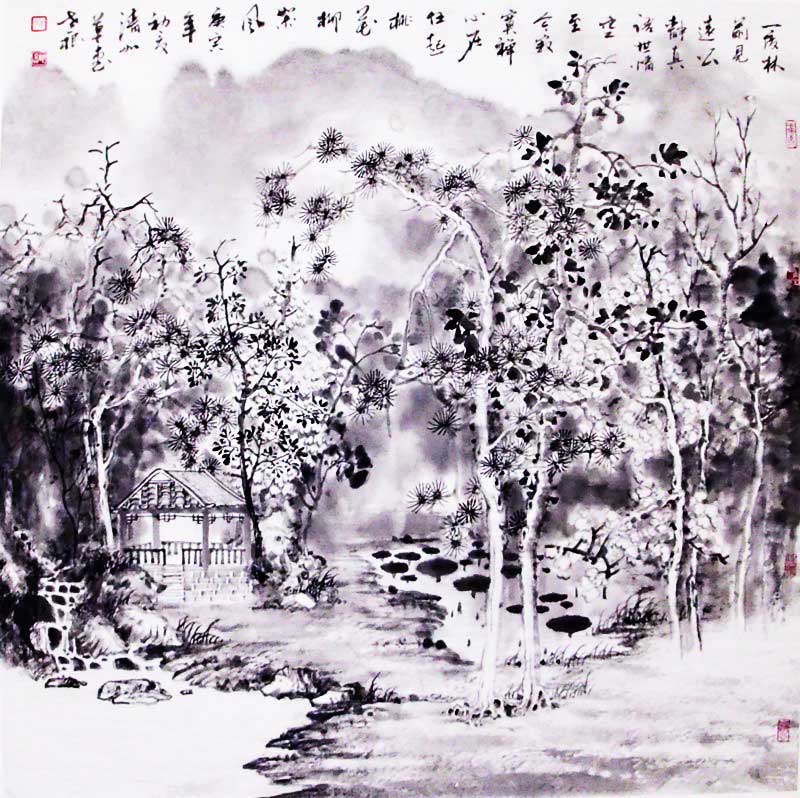 G184 66cmx66cm 4平尺 山水