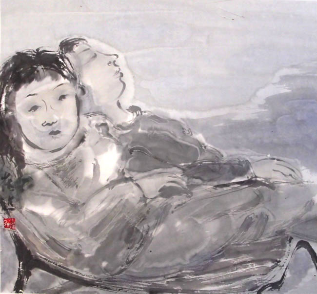 G005 45cmx48cm 人物国画 2平尺 藏品