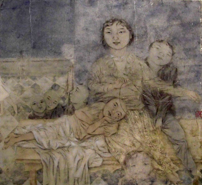 G004 44cmx 40.5cm 工笔人物 1.6平尺 已多次发表 藏品