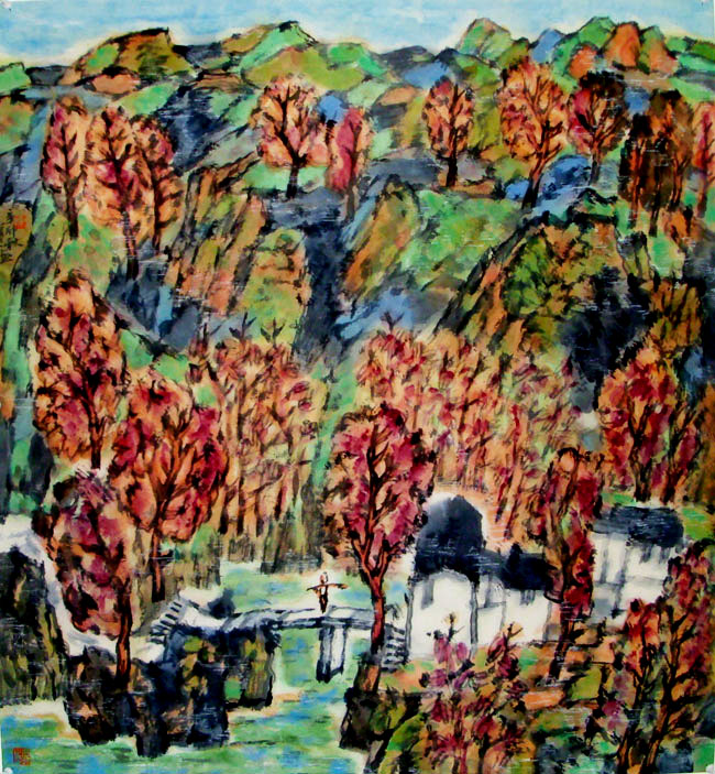 G013 陈向讯 96cmx90cm 8平尺 兰江记忆 藏品