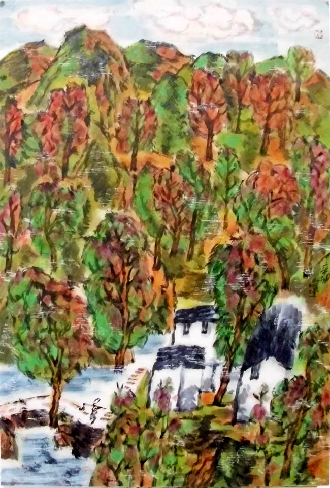 G012 陈向讯 96cmx90cm 8平尺 兰江记忆 藏品